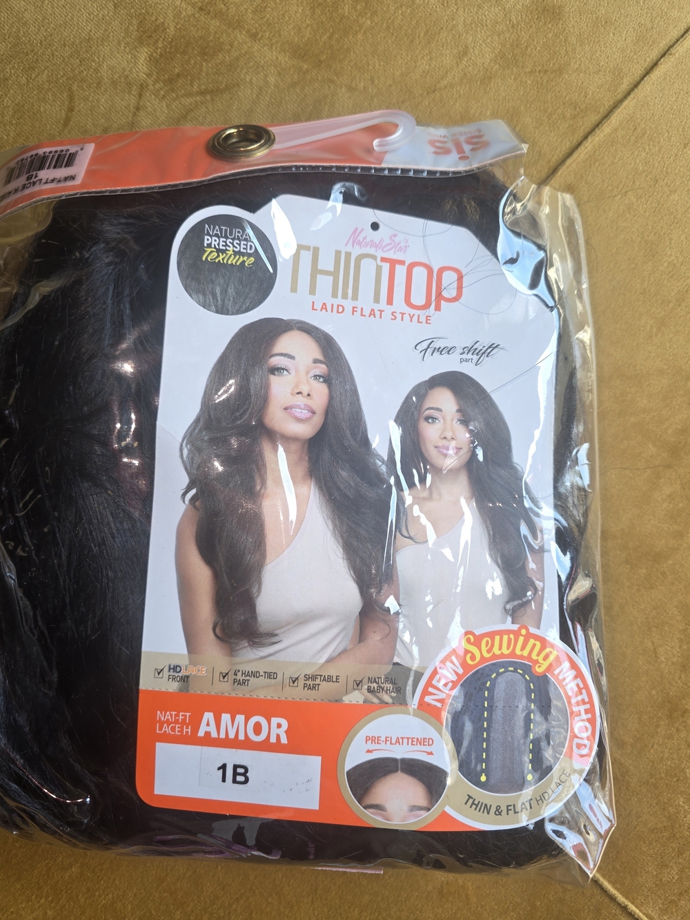 Amor 1B Laid Flat Style Human-Look Wig